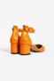 Women's Orange Heeled Shoes Evening Dress Stiletto Chunky Heel Wedding Dress Shoes 5.5cm - 6