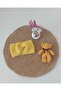 Yellow Newborn Gift Baby Hand Knitted Acrylic Wool Slippers, Booties and Bandana Set Birth Anniversary 0-12 Months - 2