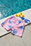 Boy's Palm Tree Patterned Waist Lace Up Swim Shorts - 4