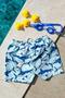 Boy's Shark Printed Waist Lace Up Swim Shorts - 2