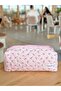 Powder Pink Rose Patterned XL Size Hair Styling Travel Bag - 4