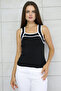 U Striped Striped Collar Thick Strap Summer Women's Knitwear Blouse Undershirt