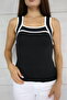 U Striped Striped Collar Thick Strap Summer Women's Knitwear Blouse Undershirt - 6