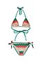 Girls' Colorful Knitted Triangle Bikini Set
