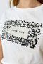 Women's Off-White Panel Printed Basic T-shirt - 6