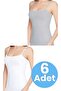 Women's Cotton Strap Undershirts, Pack of 6 - 4