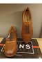 men's shoes casual skin leather tan sneakers Lace-up H1081 - 2