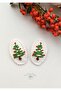 Hand Embroidered Pine Tree Niche Hair Accessory Hairpin No: 1 - 6