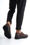 100% Genuine Leather, High-Sole, Men's Loafer Shoes - 4
