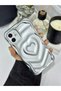 iPhone 12 Compatible 3D Embossed Matte Heart Silicone Case - 4