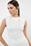 Beyaz İnci Aksesuarlı Örme Body TPRSS24BD00025