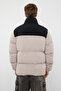 Men's Stone Taslan Regular Fit Color-Blocked Stand Collar Winter Coat Tmnaw25Mo00006 - 5
