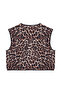 Brown Regular Leopard Print Double Sided Double Face Crop Woven Vest Twoss24Ye00059 - 7