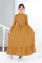Girl's Aerobin Linen Fabric Long Dress - 4