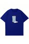 Women's Cowboy Boots Printed Oversize T-Shirt