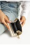 Women's Beige Small Size Snap and Zipper Closure Wallet - 3