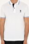 Men's White Polo Collar T-Shirt - 6
