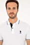 Men's White Polo Collar T-Shirt - 3
