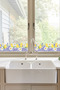 Double-Sided Transparent Flowers Glass Sticker for Door and Wall (Waterproof) - Decoration and Ornament - 2