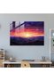 Sunset Landscape Pointillism Glass Print Wall Decoration,Pointillism,Home Decor - 3