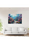 Pointillism Glass Print, Coral Reef Underwater Scene, Pointillism, Modern Art - 3