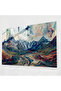 Mountain Landscape Glass Wall Art, Post, Impressionism, Glass Wall Art, Home Decor