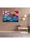 Abstract Waves Pointillism Glass Print - Pointillism, Waves, Modern Art, Glass Art - 2