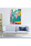 Pop World Map Glass Art, Classicism+Popart, Glass Wall Art, Home Decor - 2