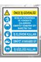 Work Safety Sign Board before 90X70 cm 4 mm Pvc