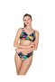 Ringed Top Bikini Set Black Patterned - 6