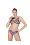 Ringed Top Bikini Set Pink Patterned - 2