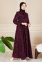 Nevrül Robadan Mevlana Dress Bell Skirt Dress Islamic Dress Prayer Dress Viscose Cotton Dress - 6