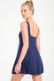 Women's Navy Blue Skirted Dress Swimsuit, Suitable for Sea and Pool, Quick Drying - 7