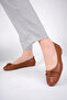 Genuine Leather Tan Women's Leather Ballerinas Dp58-4053