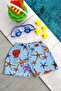 Boys' Starfish Printed Waist Tie Sea Shorts - 3