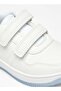 Solid Sneakers with Hook and Loop Closure - 5