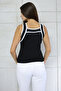 U Striped Striped Collar Thick Strap Summer Women's Knitwear Blouse Undershirt - 2