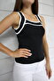 U Striped Striped Collar Thick Strap Summer Women's Knitwear Blouse Undershirt - 5