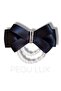 LUX BLACK SATIN RIBBON HAIR CLIP ACCESSORY, ROCKED PEARL SPECIAL DESIGN - 2