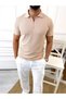 Polo Collar Zippered Lycra Breathable Soft T-Shirt - 4