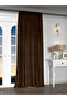 Velvet Appearance Chocolate Brown Island Background Curtain Extra Strength Velvet Touch Series
