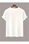 Men's Dice Card Printed Crew Neck Oversize Casual Boyfirend Black and White T-Shirt - 2