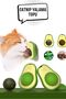 Avocado Shaped Cat Licking Ball with Edible Natural Catnip - Cat Herb Play Ball