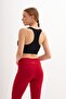 White Line Detailed Flexible and Recovery-Friendly Sweatpants Sports Leggings Red - 5