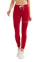 White Line Detailed Flexible and Recovery-Friendly Sweatpants Sports Leggings Red