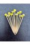 مسواك كوكتيل مطرز بالكريستال الأصفر مقاس 7 سم - 25 قطعة NSCT0011 - 2