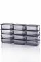 Set of 12 Vista Multi-Purpose Storage Container Microwave-diffriz-breakfast-snack bowl etcTransparent-anthracite - 3
