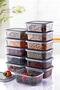 Set of 12 Vista Multi-Purpose Storage Container Microwave-diffriz-breakfast-snack bowl etcTransparent-anthracite