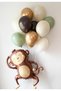 Safari Theme Monkey Balloon Set, Cute Monkey Balloon Bouquet, Birthday Monkey Balloon Set