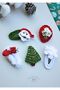 Special New Year Themed Niche Hair Accessory Set with 5 Buckles No:5